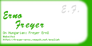 erno freyer business card